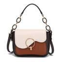 Coffee Cognac Color block MKF Collection Fantasia Solid Crossbody Bag by Mia K.