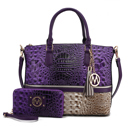 Womens Purple MKF Collection Autumn Tote Bag and Wallet Set