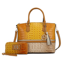 Womens Beige Yellow MKF Collection Autumn Tote Bag and Wallet Set