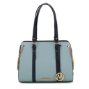 Baby Blue Solid MKF Collection Amy Women's Tote Bag By Mia K.