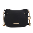 Black Solid MKF Collection Raelynn Vegan Leather Shoulder Bag by Mia K.