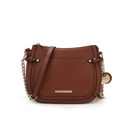 Cognac Brown Solid MKF Collection Raelynn Vegan Leather Shoulder Bag by Mia K.