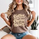 Coffee in my hand Comfort Colors Christian Graphic T-Shirt, Christian T-Shirt for Women, Religious Gift, Short Sleeve Top