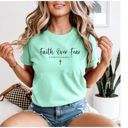  Faith Christian Comfort Colors T-Shirt, Minimalist Faith Shirt for Women, Faith Graphic Tee, Inspirational Christian Apparel