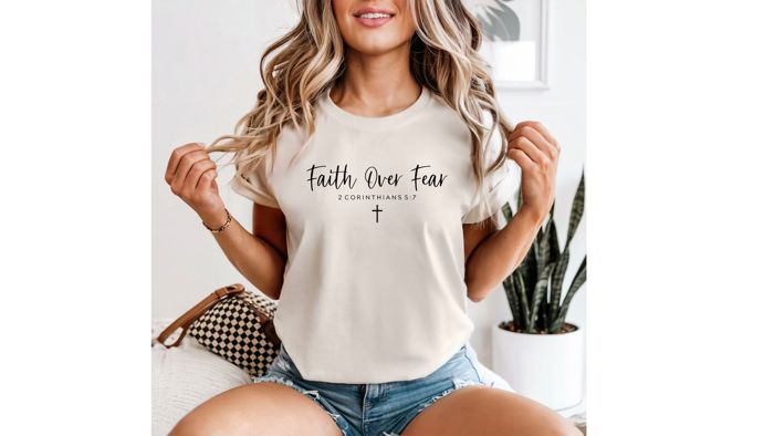 Faith Christian Comfort Colors T-Shirt, Minimalist Faith Shirt for Women, Faith Graphic Tee, Inspirational Christian Apparel