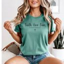  Faith Christian Comfort Colors T-Shirt, Minimalist Faith Shirt for Women, Faith Graphic Tee, Inspirational Christian Apparel