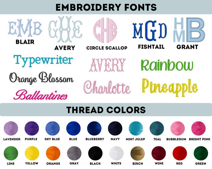 Personalized Makeup Bag | Embroidered Monogram Cosmetic Pouch