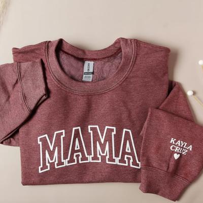 Mama Sweatshirt with Names on Sleeve