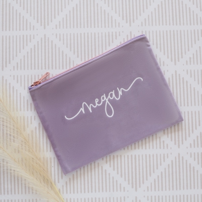 Personalized Velvet Cosmetic Bag - Ideal for Travel, Stylish & Durable, Stocking Stuffer