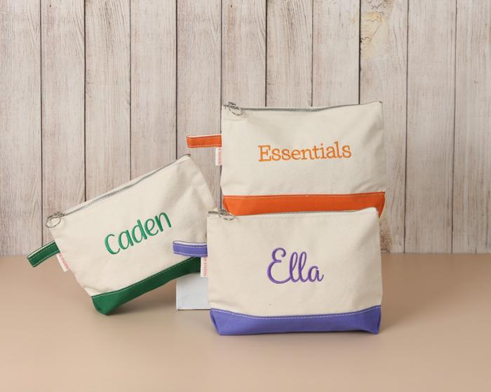 Personalized Makeup Bag | Embroidered Monogram Cosmetic Pouch