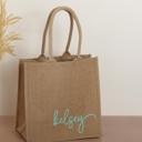  Personalized Jute Tote Bag, Bridesmaid Gift, Bridal Party Bag, Gift for Her, Everyday Tote