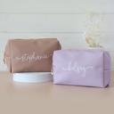  Personalized Makeup Bag | Custom Vegan Leather Cosmetic Bag for Bridesmaid Gifts