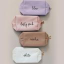  Personalized Makeup Bag | Custom Vegan Leather Cosmetic Bag for Bridesmaid Gifts