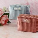  Custom Personalized Small Velvet Cosmetic Bag, Travel Bag, Toiletry Bag, Small Velvet Makeup Bag, Elegant & Stylish
