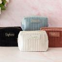  Custom Personalized Small Velvet Cosmetic Bag, Travel Bag, Toiletry Bag, Small Velvet Makeup Bag, Elegant & Stylish