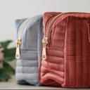  Custom Personalized Small Velvet Cosmetic Bag, Travel Bag, Toiletry Bag, Small Velvet Makeup Bag, Elegant & Stylish