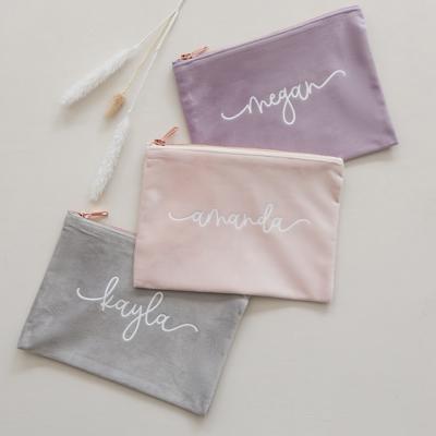 Personalized Velvet Cosmetic Bag - Ideal for Travel, Stylish & Durable, Stocking Stuffer