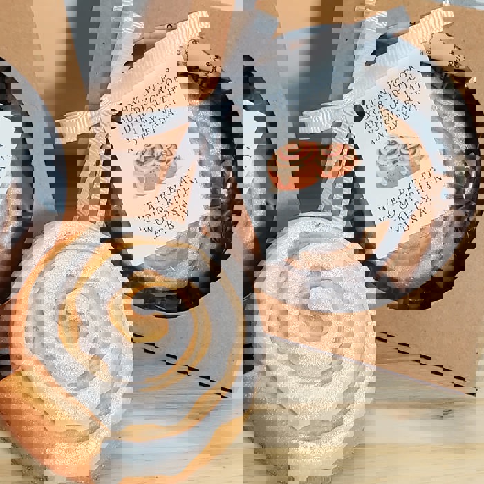 Thank you for your dedication gift - Cinnamon Roll Gift Set - Bath Bomb with Lip Balm - Teacher Gift - Employee Gift - Coworker Gift - Friend Gift - Thankful Gift - Gift Set - Bath Bomb - Lip Balm