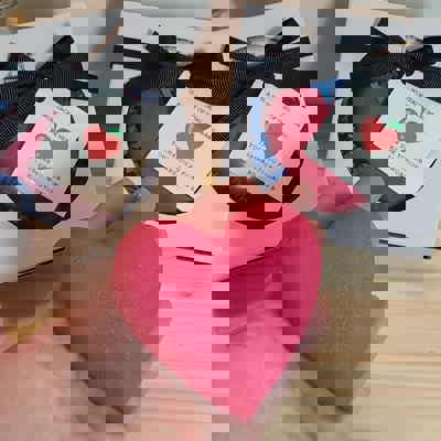 Thank you gift - Heart Gift Set - Bath Bomb with Lip Balm - Teacher Gift - Thankful Gift - Thank You Gift - Gift Set - Bath Bomb - Lip Balm