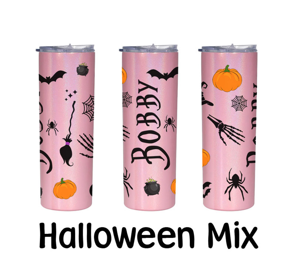 Halloween/Fall/Shimmer Stainless Steel Tumbler With Straw & Lid | 20oz 