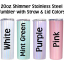  Halloween/Fall/Shimmer Stainless Steel Tumbler With Straw & Lid | 20oz 