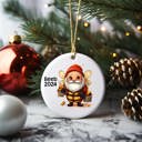  Personalized 2024 Beekeeper Santa Ceramic Christmas Ornament