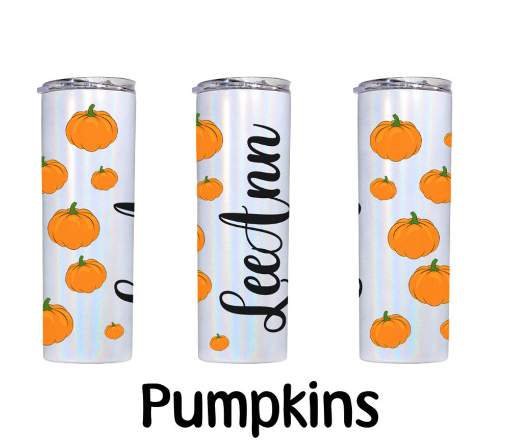 Halloween/Fall/Shimmer Stainless Steel Tumbler With Straw & Lid | 20oz 