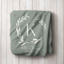 Sage Green Personalized Plush Throw Blanket