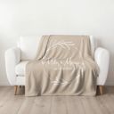 Khaki Personalized Plush Throw Blanket