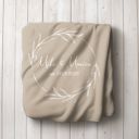 Khaki Personalized Plush Throw Blanket