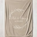 Khaki Personalized Plush Throw Blanket