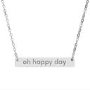  Engraved Bar Necklace, Gold, Rose gold or silver tone