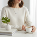  Engraved Bar Necklace, Gold, Rose gold or silver tone