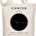  Cancer Zodiac Sign Organic Tote