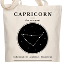  Capricorn Zodiac Sign Organic Tote
