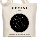  Gemini Zodiac Sign Organic Tote