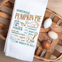  Pumpkin Pie Recipe Tea Towel