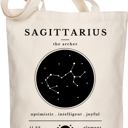  Sagittarius Zodiac Sign Organic Tote