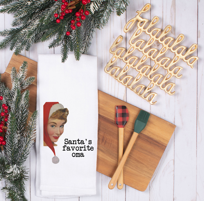 Santa's Favorite Oma Towel