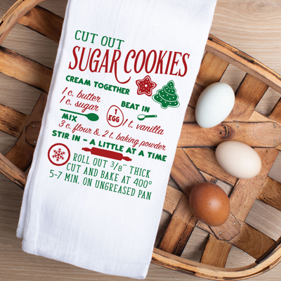 Sugar Cookie Recipe Tea Towel