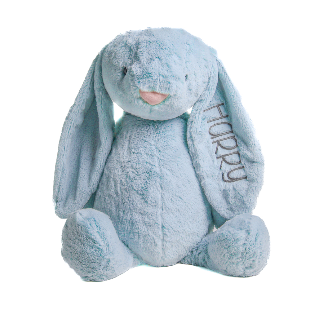 Personalized Super Soft Plush Bunny Stuffed Animal Toy for Kids - Custom Gift with Embroidered Name on Ear for Easter 24"