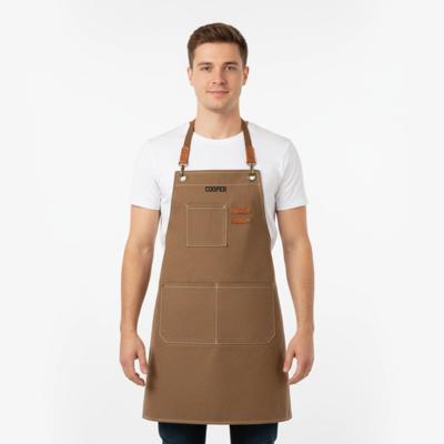 Personalized Canvas Apron, Custom Gift for Men, Dad, Father's Day-Mother's Day- Bartender's Apron, Personalized Embroidered Apron For Him- Barbeque Apron