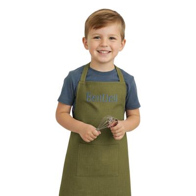 Personalized Kids Apron with Embroidered Name - Cute Chef Costume for Kids- Kids Aprons for Art Painting Cooking Birthday Party 7-12 years 