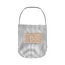 Gray Personalized Halloween Easter  Candy Basket with Embroidered Name - Custom Gingham Halloween Basket- Trick or Treat Tote Bag