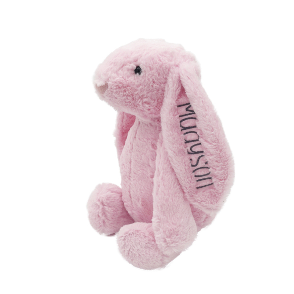 Personalized Super Soft Plush Bunny - 16 Inches Stuffed Animal Toy for Kids - Custom Gift with Embroidered Name on Ear for Easter