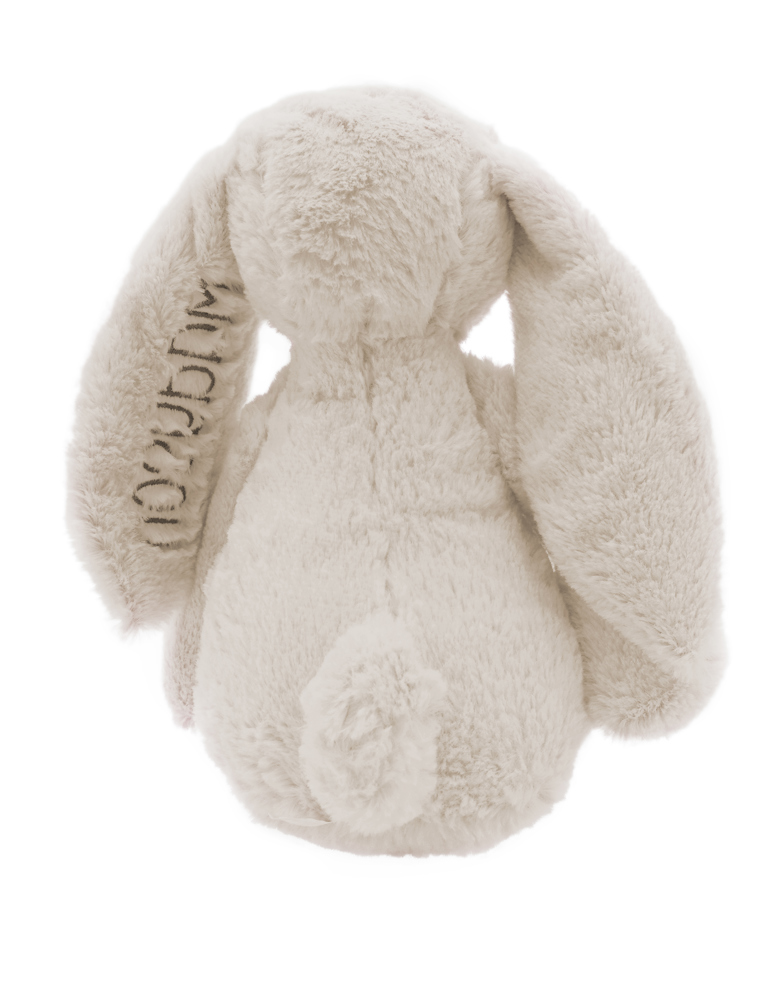 Personalized Super Soft Plush Bunny - 16 Inches Stuffed Animal Toy for Kids - Custom Gift with Embroidered Name on Ear for Easter