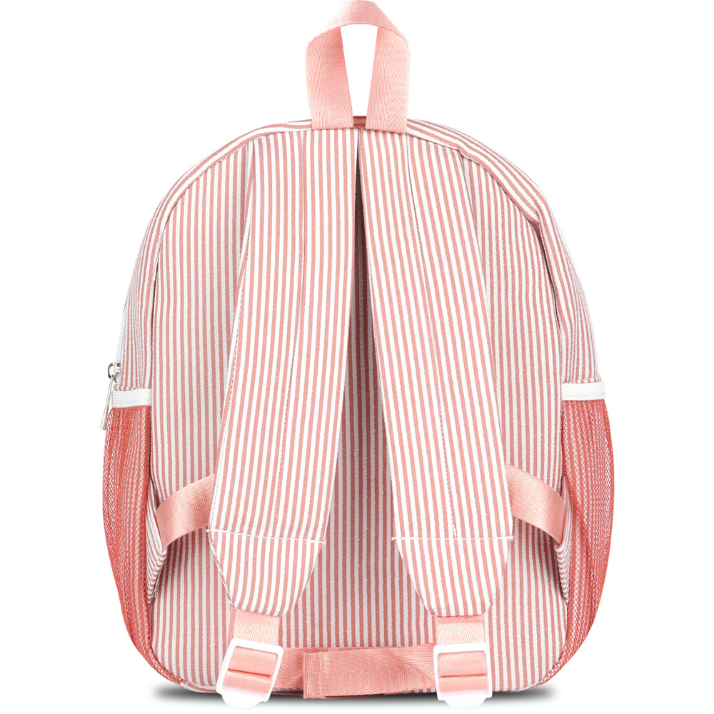 Personalized Seersucker Backpack Cute Baby Bag Backpack –Back To Schoo Preschool Kindergarten Toddler Backpack for Boys and Girls 