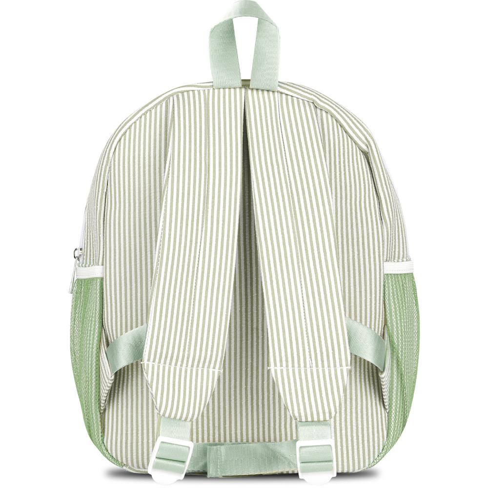 Personalized Seersucker Backpack Cute Baby Bag Backpack –Back To Schoo Preschool Kindergarten Toddler Backpack for Boys and Girls 