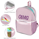 Pink Personalized Seersucker Backpack Cute Baby Bag Backpack –Back To Schoo Preschool Kindergarten Toddler Backpack for Boys and Girls 