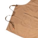 Brown Personalized Canvas Apron, Custom Gift for Men, Dad, Father's Day- Bartender's Apron, Personalized Embroidered Apron For Him- Barbeque Apron